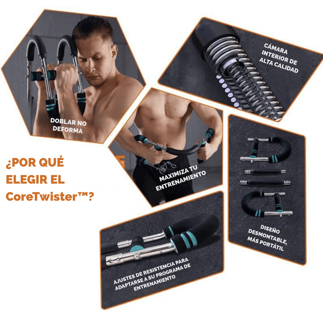 CoreTwister™ – Activa pecho, brazos y abdomen en segundos.