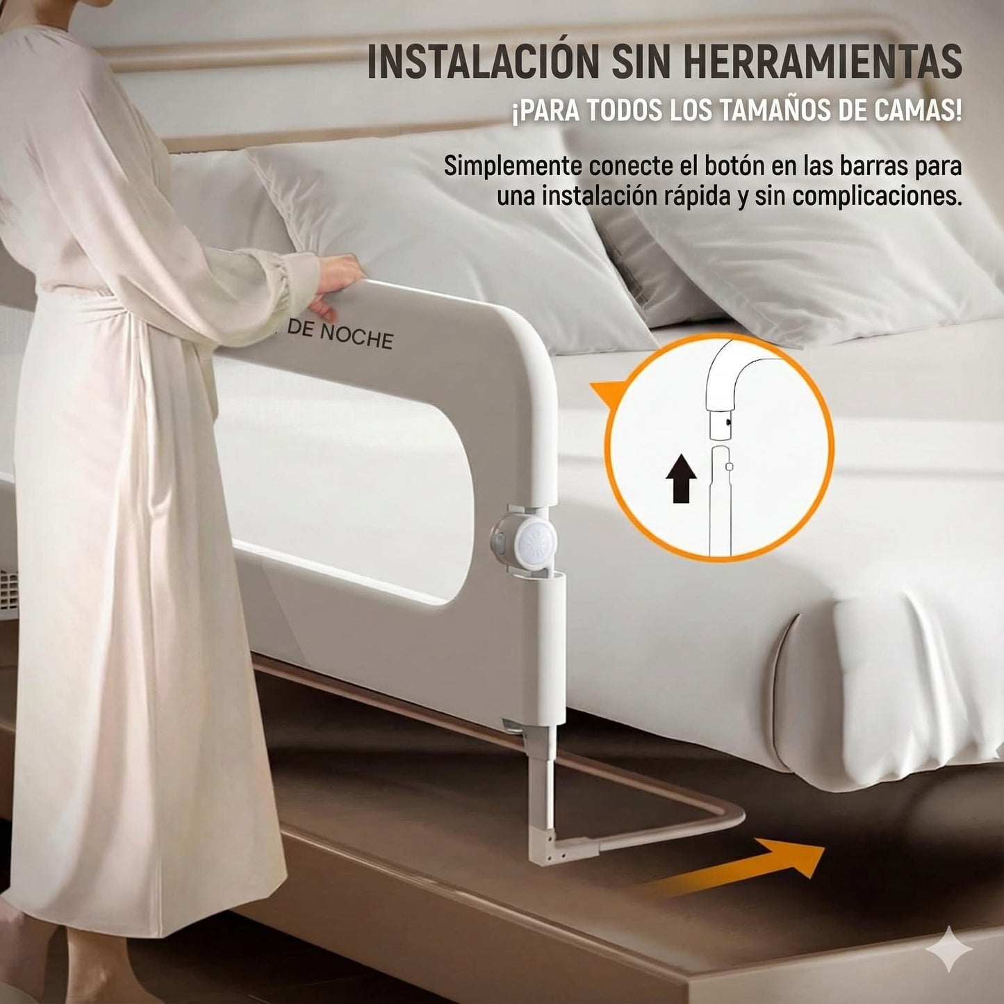 BabyGuard™ | Barandilla Anticaídas Plegable para Bebé