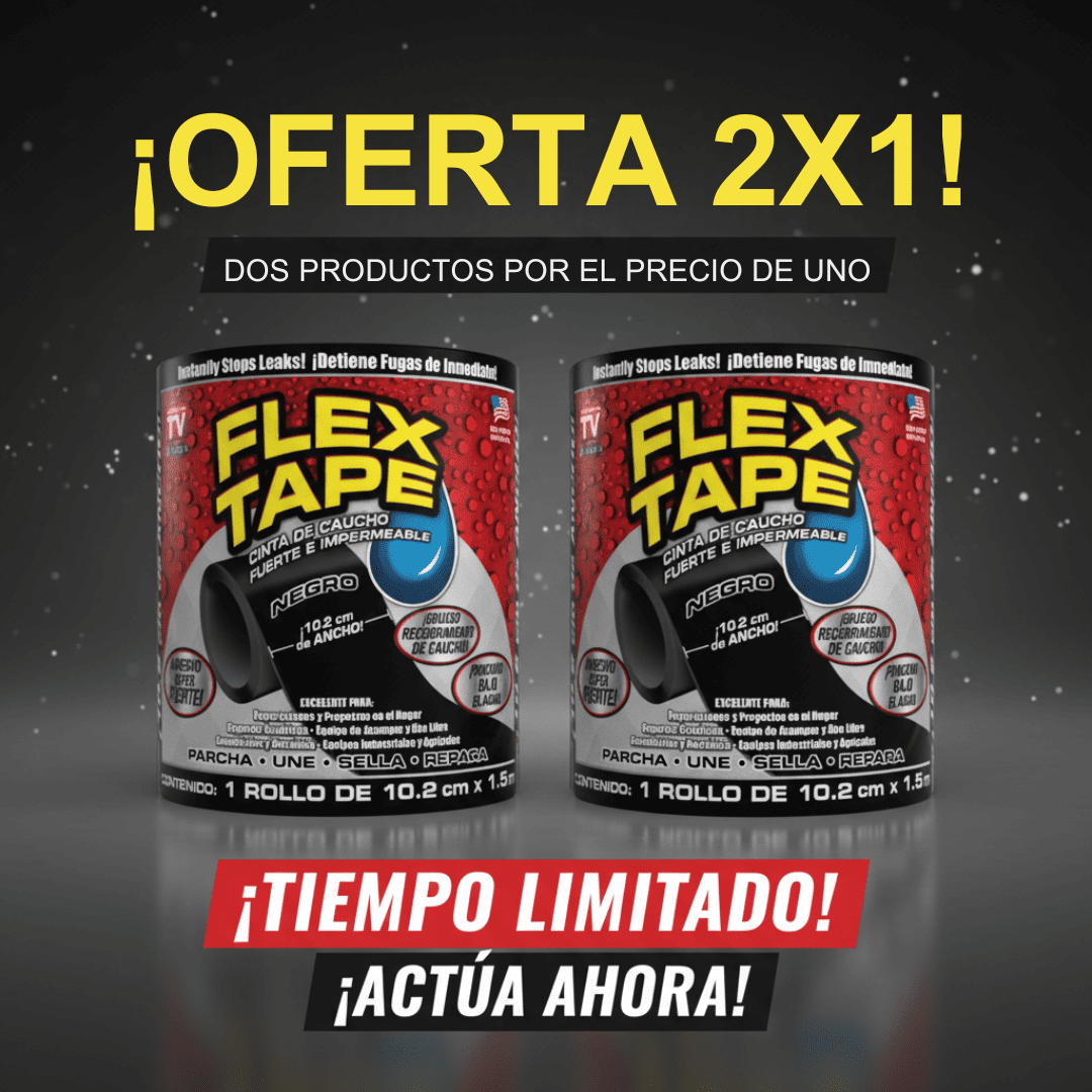 Flex Tape – La cinta que sella fugas y grietas en segundos, incluso bajo el agua. 1.5 MTS X 10 CM