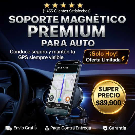 Soporte Magnético 360° para Auto – Premium Grip