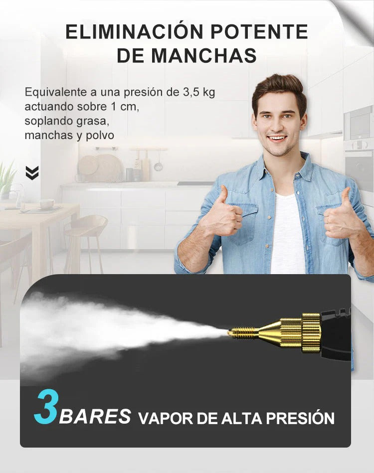 Limpiador a vapor presurizado de alta temperatura portátil de 2500 W